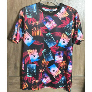 Good Vibes by Drill Clothing Co Beach Retro Hawaiian Crew Neck Shirt Medium